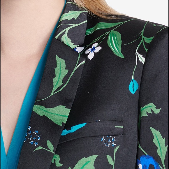 BNWT Calvin Klein Floral Suit Jacket Sz 4P & 6P RRP $139 Macy’s - Picture 4 of 10